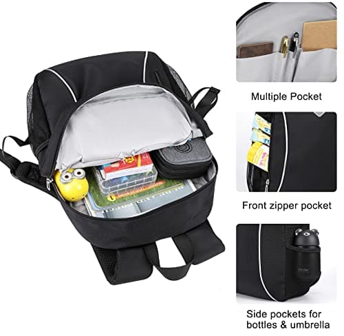 KCY Preschool Backpack for Toddler Boys, Kids School Bag, Ages 3 to 8 years old, Mini Backpacks for Kindergarten, Travel, Black view 4