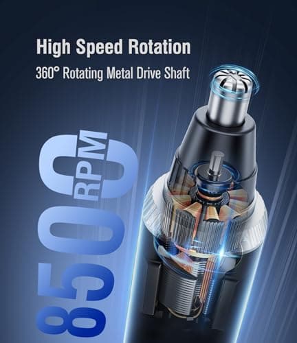 Nose Hair Trimmer for Men, 3-in-1 Professional Painless USB-C Rechargeable Eyebrow & Facial Nose Trimmer for Men Women, LED Display Trimmer with Powerful Motor and Dual-Edge Blades, IPX7 Waterproof view 6