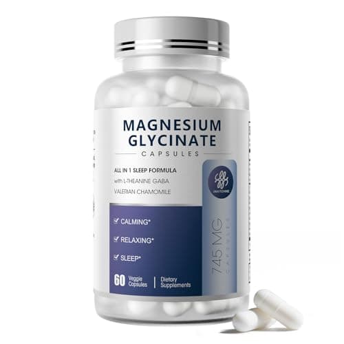 iMATCHME Magnesium Glycinate 850mg Capsules with L-Theanine, Chamomile & GABA for Sleep, Calmness, Muscle, Bone Health & Immune Support, Magnesium for Women and Men, Vegan, High-Absorption, 60 Count — image 1