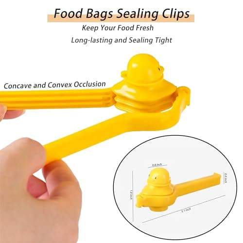 4 Pack Set Yellow Duck Shaped Chip Clips Food Bag Sealing Clips Keeping Food Fresh, Easy to Use and Store, Ideal for Various Seasoning And Food Bags Piping Bag Clips Bag Clips Bag Clips For Food view 5