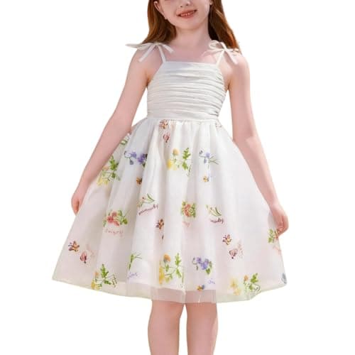 EULIMENE Flower Girl Dress for Wedding Birthday Spaghetti Strap Tulle Dress Formal Pageant Party Princess Dresses Size 5-14Y — image 1