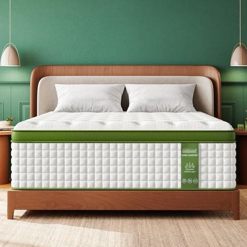 BedStory Firm King Mattress 12 Inch, Hotel Collection Hybrid Mattresses with Zoned Lumbar Support, Extra Back & Hip Support, CertiPUR-US, Fiberglass-Free, 365-Night Trial — image 1