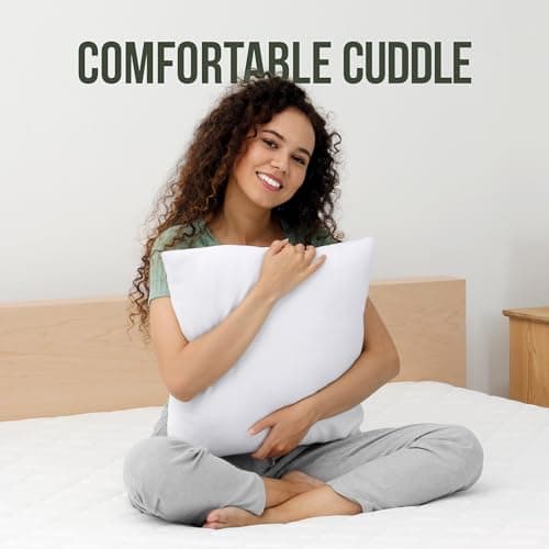 Utopia Bedding Throw Pillows (Set of 1, White) – 18 x 18 Inches Down Alternative Pillows for Bed, Sofa, and Couch - Fluffy Decorative Stuffer Pillow for Indoors & Outdoors view 6