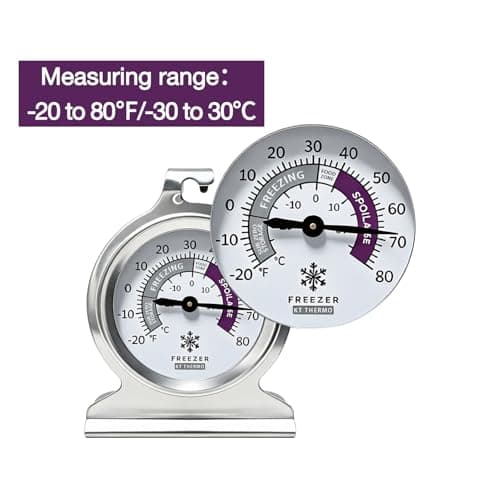 YUEZHOUYB 3 Pack Refrigerator Fridge Thermometer Freezer Thermometer Large Dial Analog Thermometer view 3