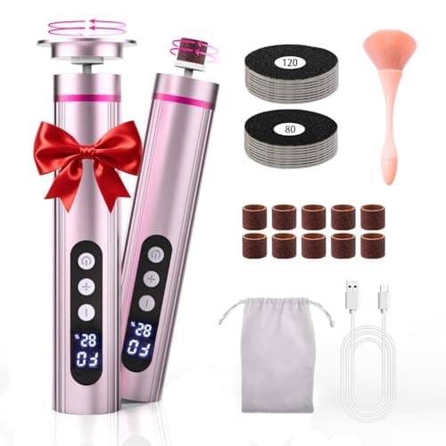 Electric Callus Remover for Feet – 2-in-1 Rechargeable Foot Sander with Sandpaper Discs & Nail Drill Bits, Adjustable Speed, LED Display, Professional Pedicure Tool for Home & Travel — image 1