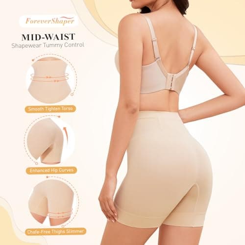 ForeverShaper Shapewear for Women Tummy Control High Waist Body Shaper Thigh Slimmer Butt Lifter Shapewear Shorts Under Dress view 4