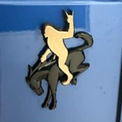 Add-A-Sasquatch Emblem for Bronco, 3x4 Inch, Adhesive Overlay Decal, 2021-2025 Models (Bronze Metallic, Rocking Out) view 5