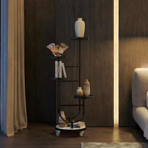 Xizlapu 4 Tiered Tall Plant Stand, Corner Display Rack, Multi-tier Planter Holder for Indoor Living Room Balcony Garden Patio view 7