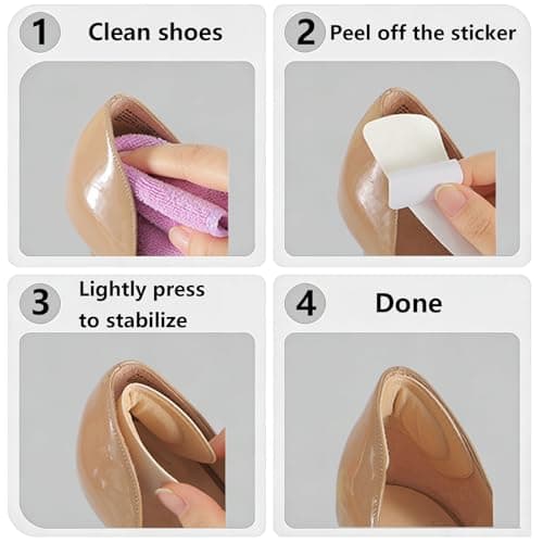 BvnzunTrs 6 Pairs Heel Cushion Pads for Shoes Suitable for Loose Shoes Heel Grips Liner Slippage Control Breathable for Men Women Anti-Slip Fillers Heel Protectors Blisters Friction Pain(Beige+Black) view 3