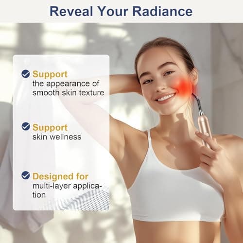 Red Light Therapy and Near Infrared Light Therapy Device, Portable Handheld LED Facial & Body Care Cold Sore Wand with 660nm 810nm 850nm 940nm Wavelengths, for Joints & Muscles Wellness Support view 5