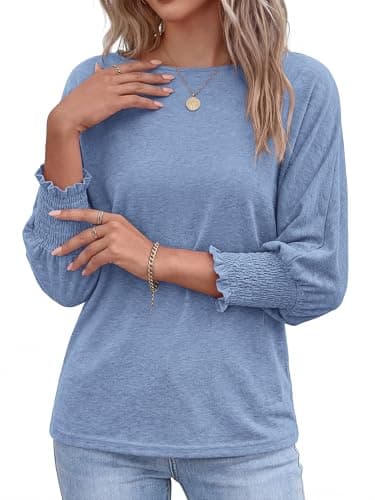 BTFBM Womens Tops Dressy Casual Summer T Shirts 2026 Crewneck 3/4 Sleeve Beach Vacation Loose Tunic Spring Work Blouse view 6