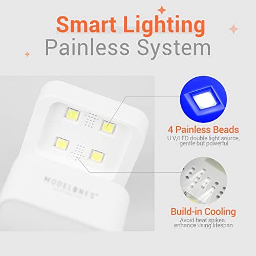 modelones Mini UV Light for Gel Nails, UV Nail Lamp, Nail Light with 2 Timers for Fast Curing Gel Polish Nails Extension, Portable LED USB Flash Cure Lamp for Travel view 3