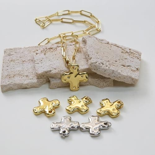 Punhem Chunky Gold Necklace for Women - 14K Gold/Silver Plated Trendy Dainty Non Tarnish Thick Chain Statement Charm Necklace with Vintage Toggle Clasp Fashion Jewelry Set Gift view 7