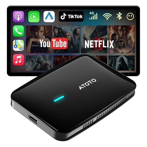 MYATOTO Magic AI Box, Wireless CarPlay/Android Auto Adapter, Car Video Box Supports for Netflix/YouTube/TikTok/TF Card, DriveChat AI Smart Box with GPS/Dual Bluetooth