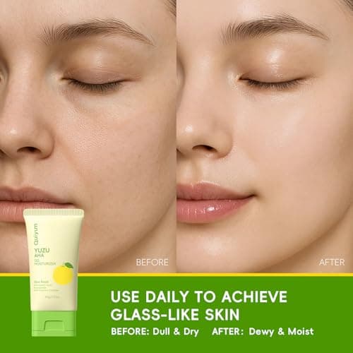 QUIYUM Yuzu AHA BHA Skincare Set for Teens & Young Women - 3.53oz Foaming Cleanser + 5 PCS Exfoliating Sheet Masks + 2.12oz Hydrating Gel Moisturizer | Gentle Exfoliation, Oil Control & Glowing Skin view 6