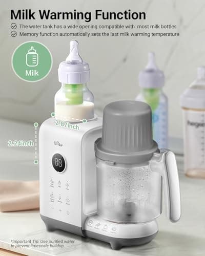 Bear Baby Food Maker Steamer&Blender with Dual-Layer Steam Baskets, 18.5oz view 6