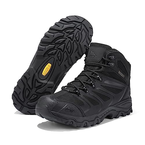 NORTIV 8 Men's Ankle High Waterproof Hiking Boots Outdoor Lightweight Shoes Trekking Trails Armadillo view 4