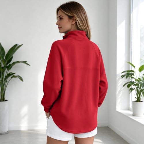 Quarter Zip Pullover Women Fleece view 6
