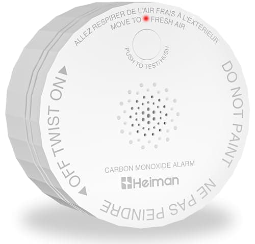 Heiman Carbon Monoxide Detector, Nano-Sized Portable CO Alarm Battery Powered, UL2034 5th Certified, 10-Year Battery Figaro Sensor, Test Button, Small Firm Alarm for Home Travel Vehicle RV — image 1