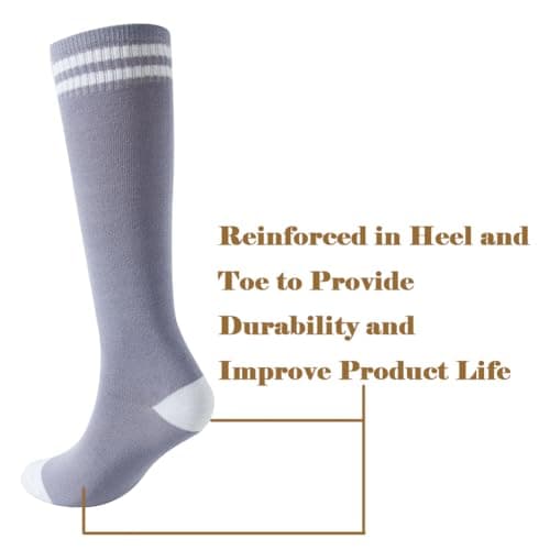 SOCKSDIARY Knee High Socks for Kids, Cotton Soccer Socks for Boys, Girls, Toddlers…… view 4