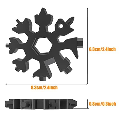 WEARXI Stocking Stuffers for Men, Gifts for Men 18 in 1 Snowflake Multitool view 3