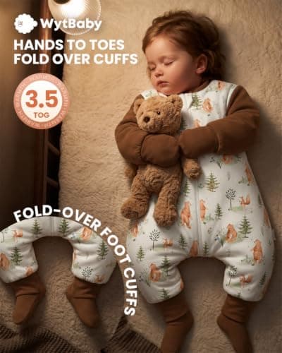 WYTbaby Baby Sleepsack with Legs 3.5 TOG Long Sleeves 3 Way Zipper view 3