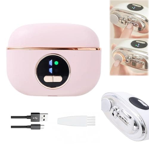 2-in-1 Smart Electric Nail & Toenail Clipper, Rechargeable Grinder with File & Polishing, 3 Speeds, for Fingers, Toes, Seniors, Caregivers (Pink) — image 1