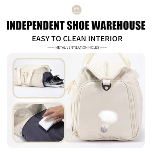 Weekender Duffel Bag with Shoe Compartment And Wet Pocket-Luggage Everyday Overnight Bag for Men and Women Travel-Carry On Gym Bag view 3