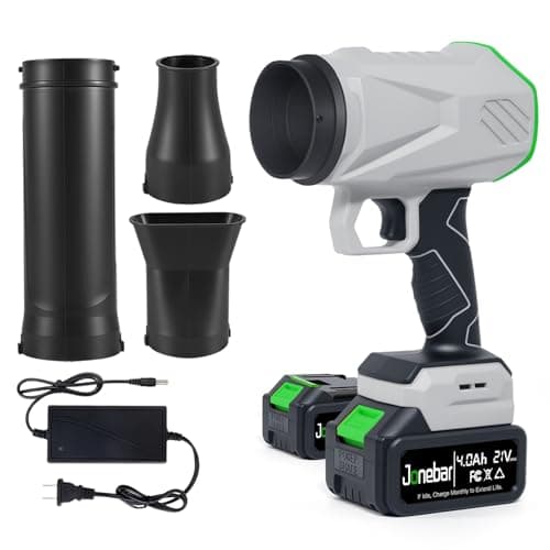 Upgrade Leaf Blower Cordless,Jonebar Electric Leaf Blower with Battery and Charger,21V 4.0Ah Lightweight Handheld Mini Turbo Jet Blower with Extended Nozzle for Lawn Care,Yard and Garden