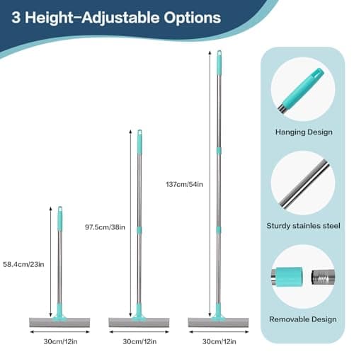 3 in 1 Carpet Rake for Pet Hair Removal, Reusable Pet Hair Remover Broom with 54" Adjustable Long Handle, Dog Cat Carpet Scraper Brush Tool Kit for Cleaning, Dog Fur Broom for Rugs, Mats, Couch view 5