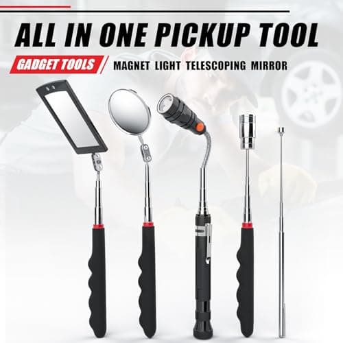 Gifts for Men, Telescoping Magnetic Pick Up Tool Set, Extendable Magnet Flashlight with Inspection Mirror, Flexible LED Flashlight, Mens Gifts, Birthday Gifts for Dad, Him, Men, Husband, Women view 3