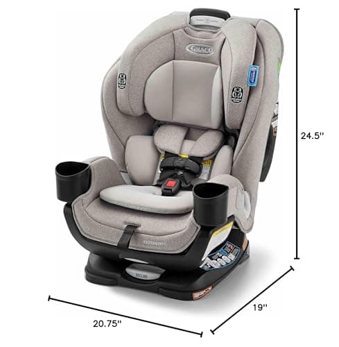Graco Extend2Fit 3-in-1 Convertible Baby Car Seat, Rear and Forward Facing, Adjustable Extension Panel for Extra Legroom, Ashten view 2