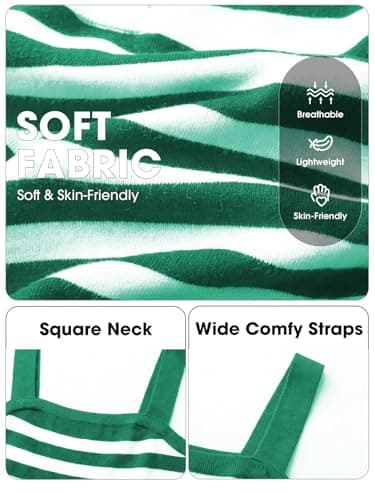 EXLURA Women Faux Cashmere Crop Top Striped Knit Tank Top Square Neck Camisole Summer Lightweight Sweater Y2K Going Out Tops view 4