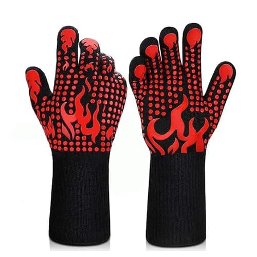 FAMILY'S BACKYARD Oven Mitts，Oven BBQ Gloves 1300° Degree F Heat Resistant Grilling,Suitable for Barbecue, Oven, Baking, Cooking, Camping, Fireplace and Other Scenarios — image 1