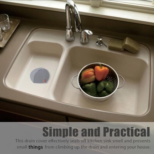 2PCS Silicone Drain Cover - 6.1''*5.5'' Bathtub Drain Stopper Bathroom Bath Tub Drain Hair Stopper, Bathtub Drain Plug, Universal Flat Suction Shower Bathtub Drain Cover, Kitchen, Laundry Accessories view 3