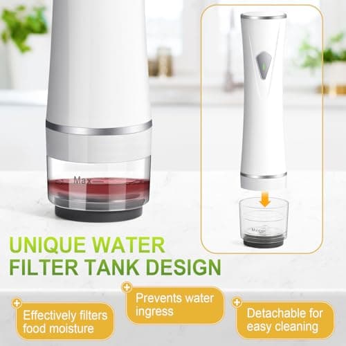 OdoVow Handheld Vacuum Sealer for Wet and Dry Food, Compact Portable Food Sealer with Strong Suction, Meal Prep and Sous Vide, 5X Preservation & Fresh, White view 4