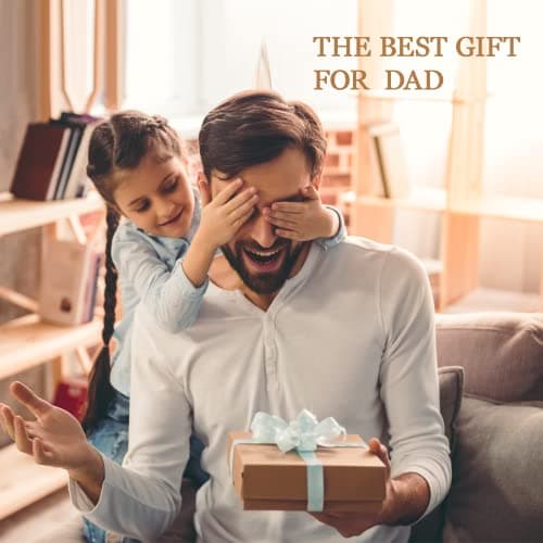 Best Dad Ever Gifts for Dad from Daughter Son Kids,Cool Christmas Birthday Gifts for Dad Who Wants Nothing, Men Valet Tray & Keychain view 2