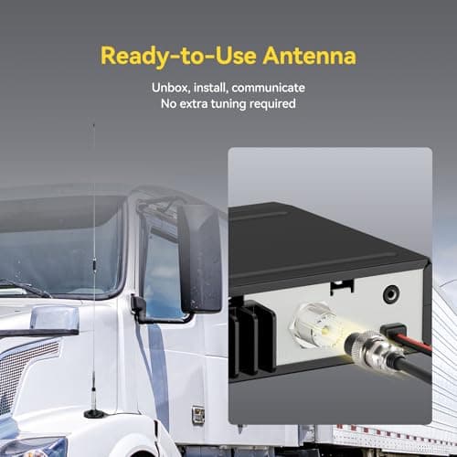 Retevis MB3B CB Radio Kit with Antenna, NRC Noise Cancellation, Long Range CB Mobile Radio, WX Channel, Brightness Color LCD, AM/FM, 12V/24V, EMG Channels 9/19 Radios for Long Haul Trucker Off-Road view 6