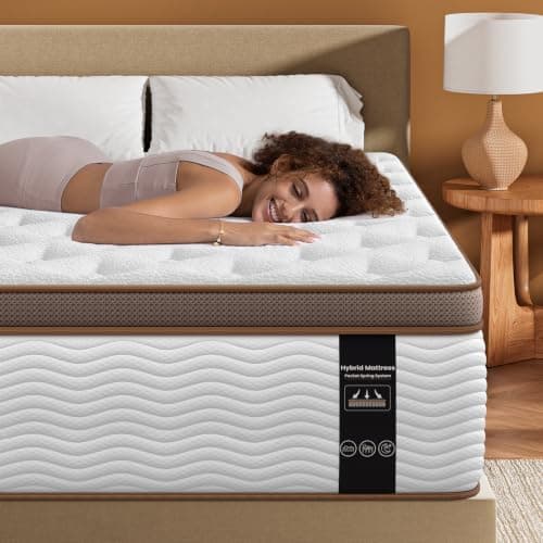 BedStory Queen Size Mattress Firm, 12 Inch Cooling Hybrid Mattress in a Box | 7-Zone Targeted Support, Spine Alignment, Breathable, Low Motion Transfer, Fiberglass-Free, CertiPUR-US Foam, 365-Night Trial — image 1