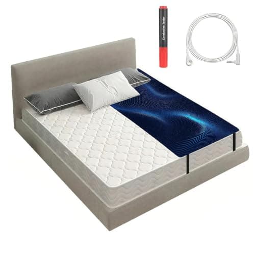 Grounding Mat for Bed with Anti-Slip PU Leather, 27"*76", Black — image 1