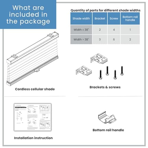 BlindsAvenue Cordless Cellular Shade, White, 24" W x 72" H | Light Filtering Pull Down Blinds for Indoor Windows, Thermal Insulation, Noise Reduction Honeycomb Shades for Home Privacy view 6