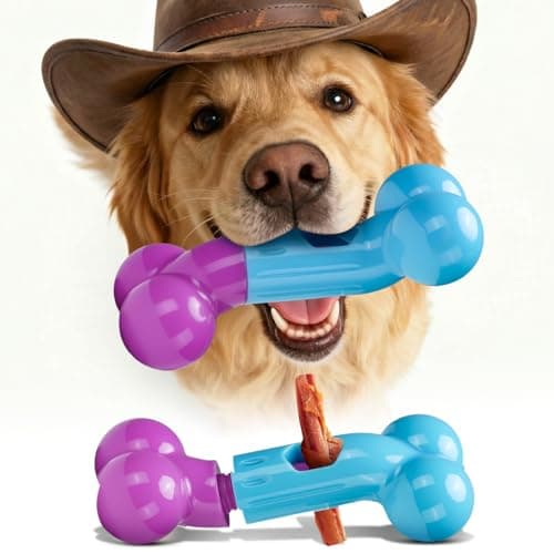 Apasiri Bully Stick Holder for Aggressive Chewers - Tough Dog Toy Prevent Choking and Free Up Your Hands, Bacon Flavored Nylon Chew Toy for Medium & Large Dogs to Keep Them Busy, Gift for Dogs, Pink