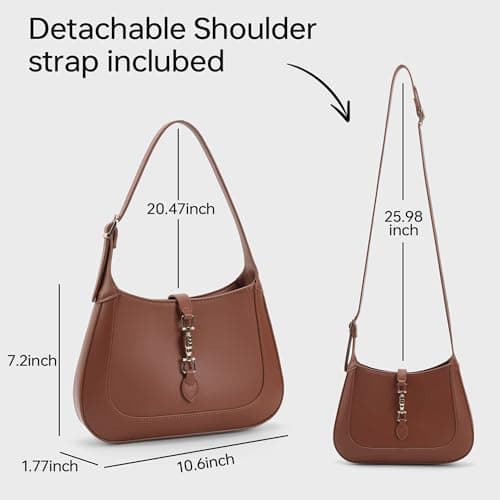Goinsound Shoulder Bag for Women Small Shoulder Purses Top Handle Handbags Adjustable Strap Crossbody Crescent Bag view 4