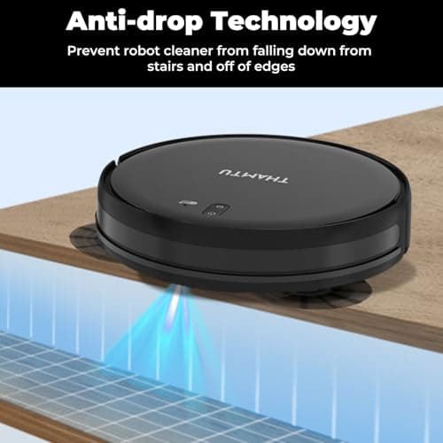 Thamtu Robot Vacuum and Mop Combo, Slim 2-in-1 Vacuum Robotic with Strong Suction, Auto-Charging, Scheduling, Smart Robot Vacuum Cleaner Ideal for Pet Hair, Hard Floors & Low-Pile Carpets view 5
