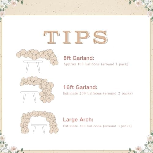 White and Gold Balloon Garland Arch Kit Sand White Balloons view 3