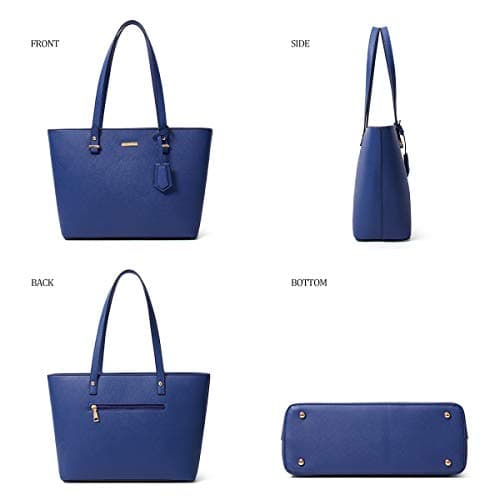 Women Fashion Synthetic Leather Handbags Tote Bag Shoulder Bag Top Handle Satchel Purse Set 4pcs view 3