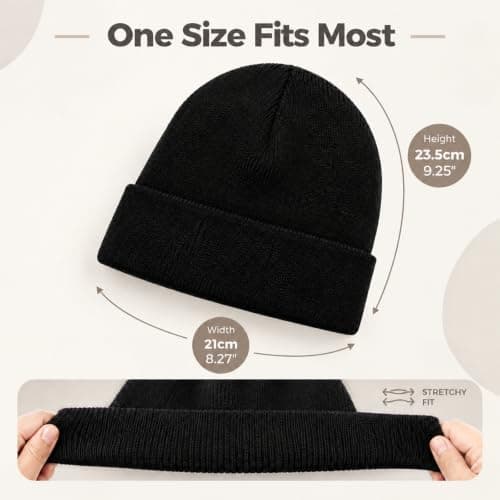 Gsoyti Unisex Satin Lined Beanie Hats for Women Men Reduce Frizz | Winter Knit Beanies Warm Soft Silk Lining view 4
