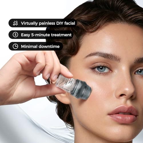 Micro Infusion System for Face & Neck, Titanium Needle Cosmetic Stamp Hydra Microneedling Serum - Peptides & Hyaluronic Acid Serum for All Skin Types, 0.25mm Home Infusion Set view 5
