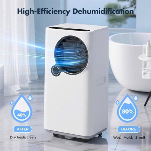KINDOJIA 16000 BTU Portable Air Conditioner 6-in-1 with Cooling Dehumidifier Fan, Ultra Quiet, 24H Timer, Auto Shut Off, Child Lock, Oscillation, Remote Control for Home Bedroom Office view 3