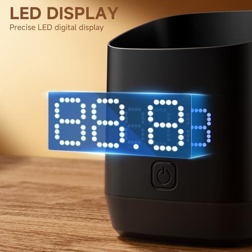 Digital Coffee Scale, Digital Coffee Bean Dosing Cup, 0.1g High Precision Mini Coffee Scale for Pour Over, Espresso, and French Press, Rechargeable Coffee Scale with LED Display, Tare Function view 6